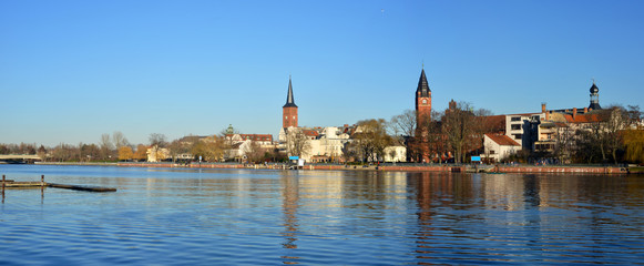 Obraz premium Berlin Köpenick, Germany, Panorama Skyline with River