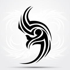Sharp tribal tattoo