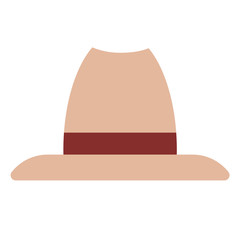 Hat flat illustration on white