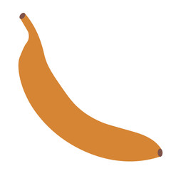 Banana flat illustration on white