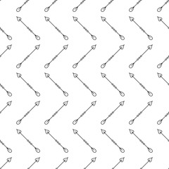 Zig zag arrows seamless pattern on white background