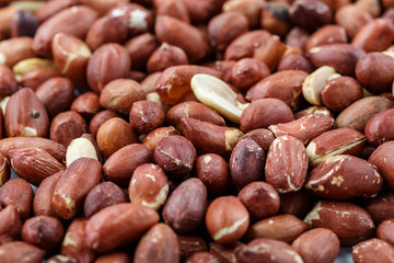 peanuts on the table as background