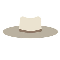 Hat flat illustration on white