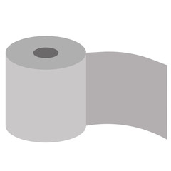 Toilet paper flat illustration on white