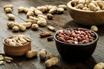 a lot of peanuts on the table