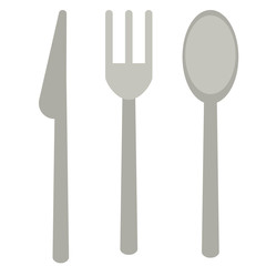 Flatware flat illustration on white