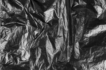 black polyethylene rumpled
