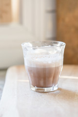 a glass of warm cocoa