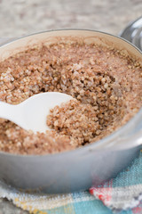 fresh cooked buckwheat