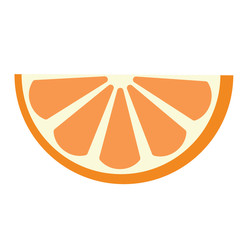 Slice of orange flat illustration on white