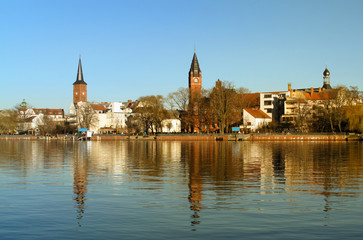 Obraz premium Berlin Köpenick, old town skyline with historic architecture town hall and city church