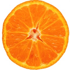 isolated slice of mandarin orange fruit