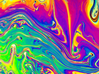 Psychedelic background. Universe of Flowers. Concept Art Design. Multicolored background. Abstract...