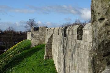 Fototapeta na wymiar York City Wall, Yorkshire