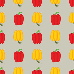 seamless pattern with vegetable, bell pepper