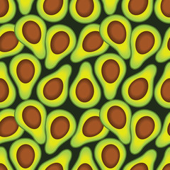 seamless avocado pattern