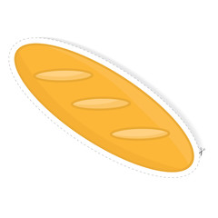 baguette sticker vector
