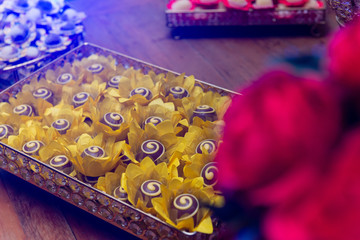 Candy table in themed birthday.