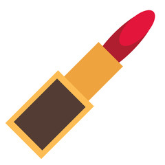 Red lipstick flat illustration on white