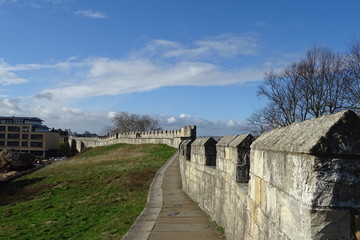 Fototapeta na wymiar York Wall, England, UK