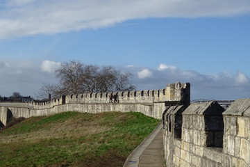 Fototapeta na wymiar Views of York Wall. Yorkshire, England, UK