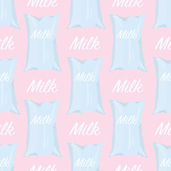 milk seamless pattern