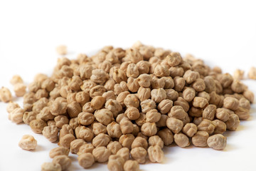 chickpea on white background