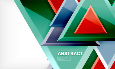 Tech futuristic geometric 3d shapes, minimal abstract background