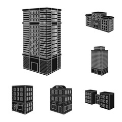 Vector design of architecture and estate logo. Collection of architecture and build stock vector illustration.