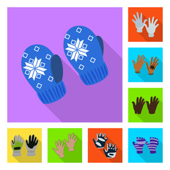 Vector design of own and textile logo. Set of own and safety stock symbol for web.