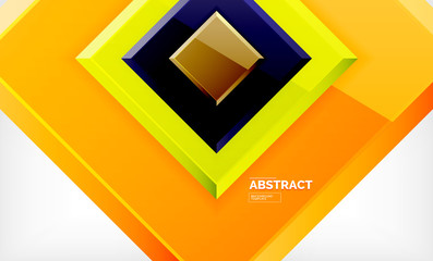Geometric abstract background, modern square design