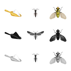 Isolated object of agriculture and farming icon. Collection of agriculture and plant  vector icon for stock.