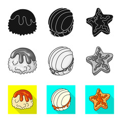 Isolated object of confectionery and culinary logo. Set of confectionery and product vector icon for stock.