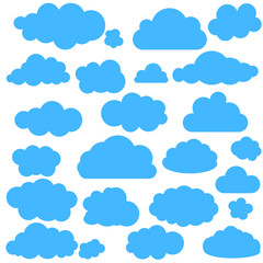 Clouds icons set