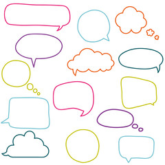 Speech bubbles set