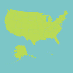 Fototapeta premium USA map back