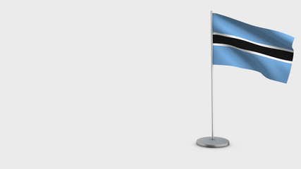 Botswana 3D waving flag illustration.