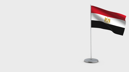 Egypt 3D waving flag illustration.