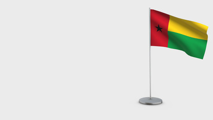 Guinea Bissau 3D waving flag illustration.