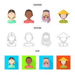 Vector design of imitator and resident logo. Collection of imitator and culture stock symbol for web.