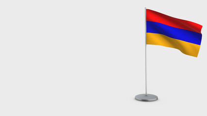 Armenia 3D waving flag illustration.