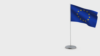 Europe 3D waving flag illustration.