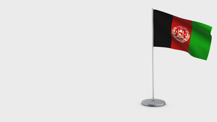 Afghanistan 3D waving flag illustration.