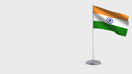 India 3D waving flag illustration.