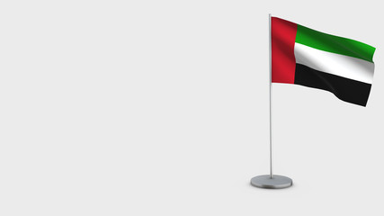 United Arab Emirates 3D waving flag illustration.