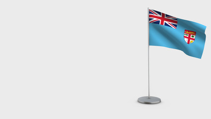 Fiji 3D waving flag illustration.