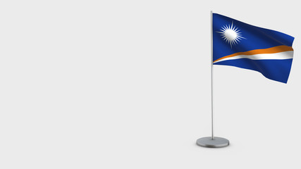 Marshall Islands 3D waving flag illustration.