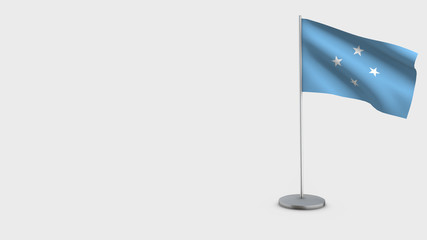 Micronesia 3D waving flag illustration.