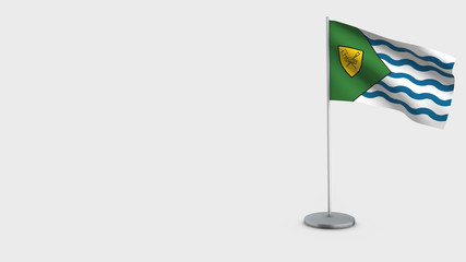 Vancouver 3D waving flag illustration.