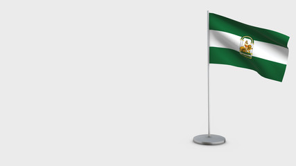 Andalucia 3D waving flag illustration.